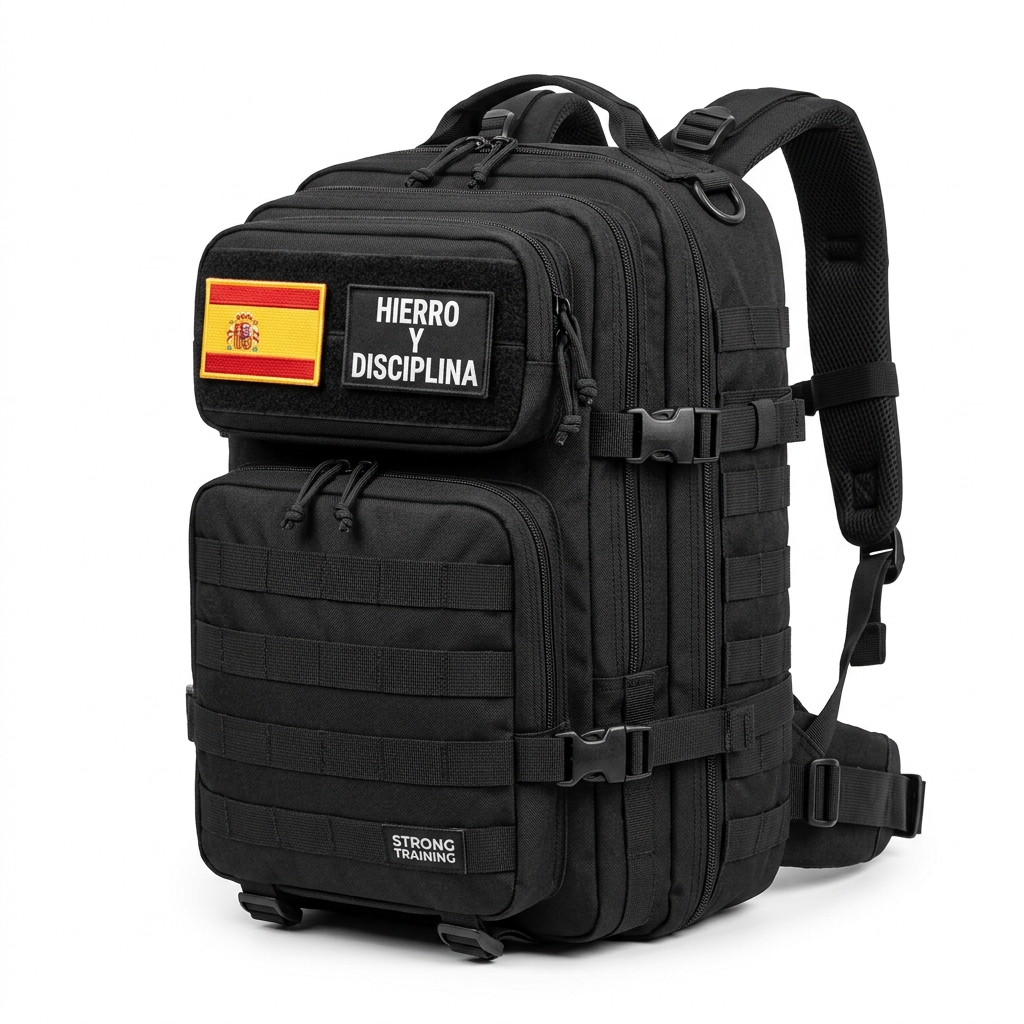 Mochila Táctica 45 L · Negra — Strong Training
