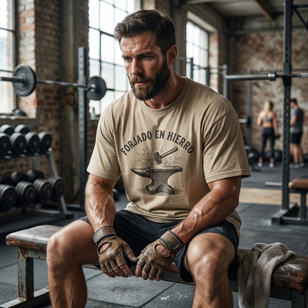 Camiseta Oversize «Forjado en Hierro» — Strong Training