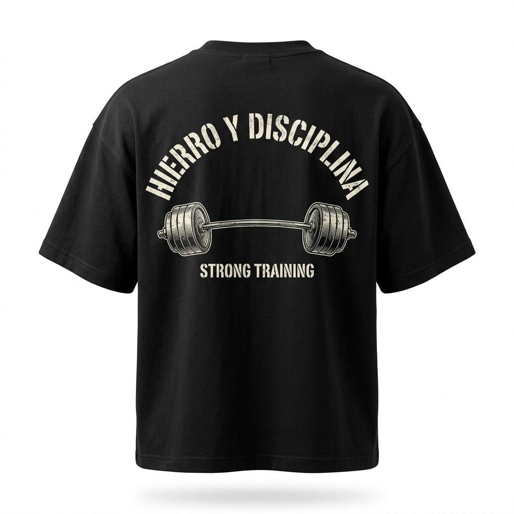 Camiseta Oversize «Hierro y Disciplina» — Strong Training