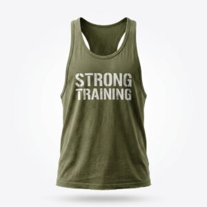 Camiseta de Tirantes Old School · Verde oliva — Strong Training